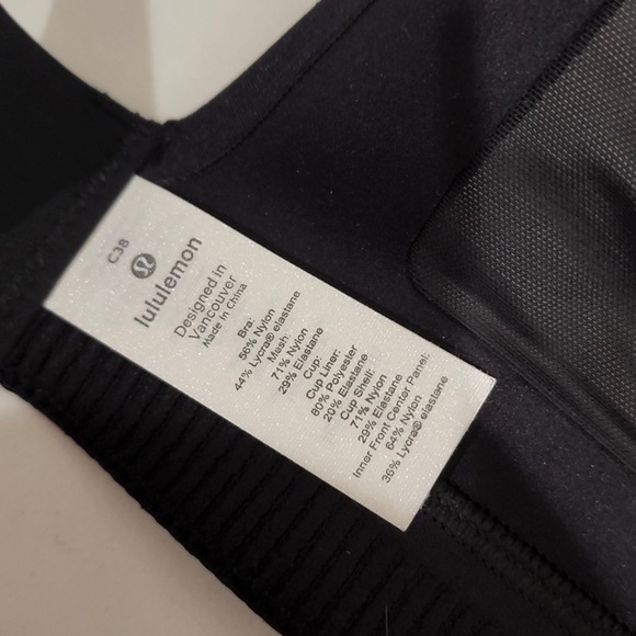 NWT Lululemon Swift Speed Black Bra 38C - Picture 3 of 8